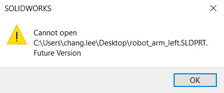 SolidWorks future version error